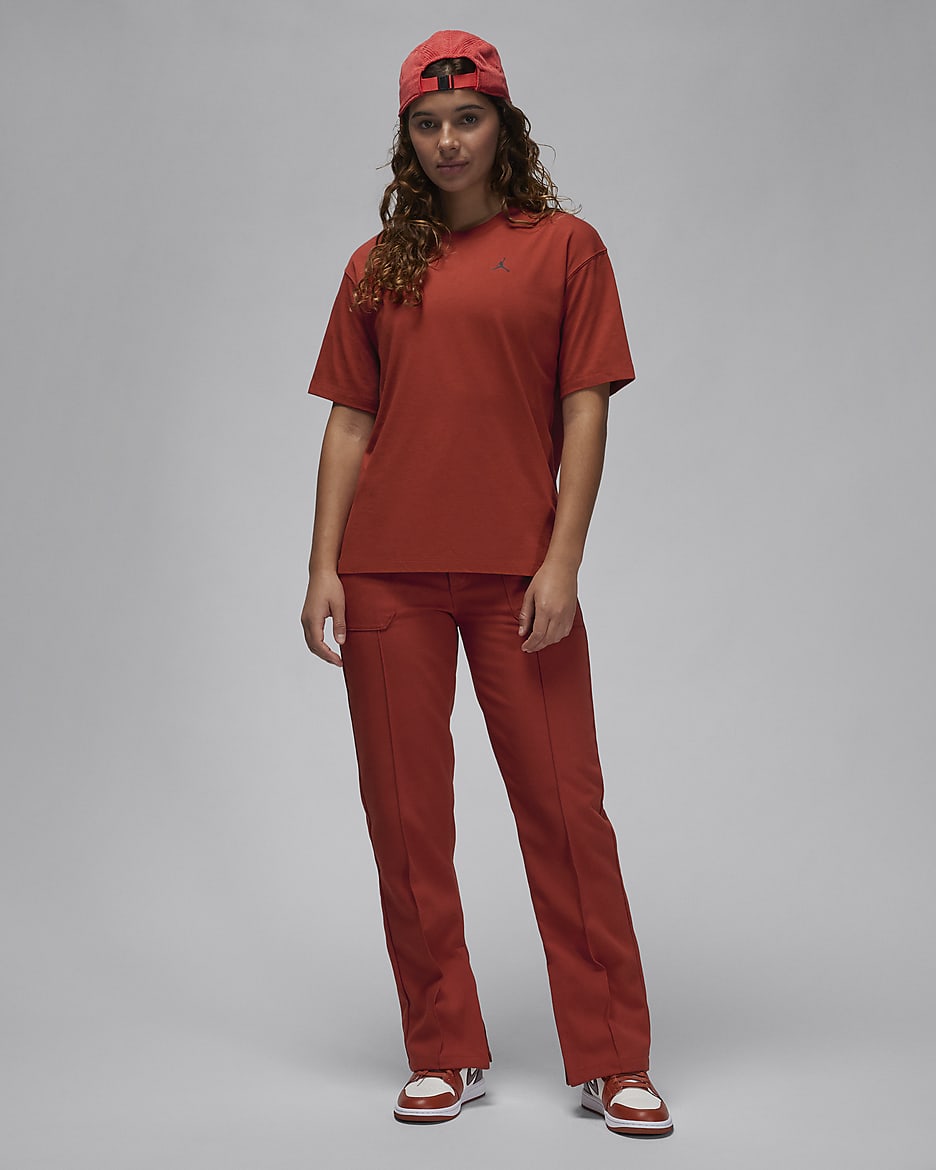 Jordan T-Shirt für Damen - Dune Red/Schwarz