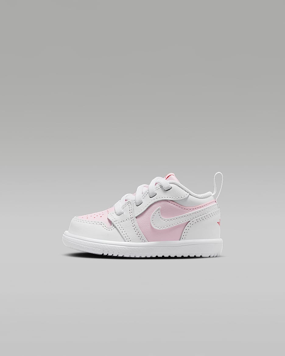 Jordan 1 Low Alt Baby & Toddler Shoes - Pink Foam/Fire Red/White