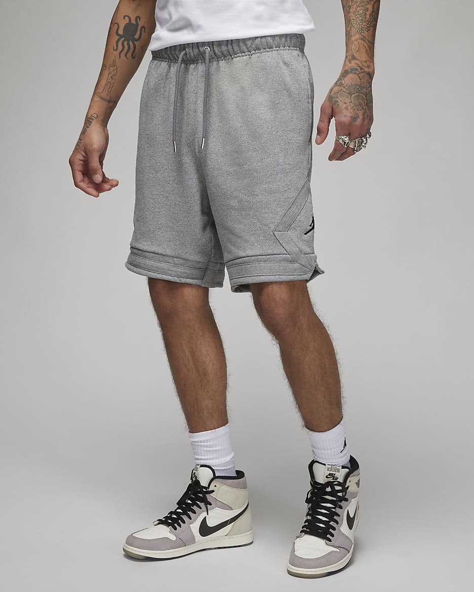 Jordan Flight Fleece shorts til herre - Carbon Heather/Svart