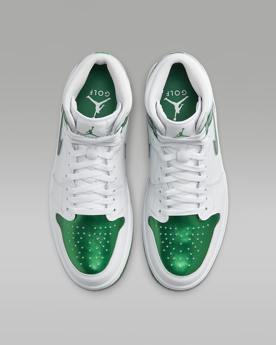 Tenis de golf para hombre Air Jordan I High G - Blanco/Verde pino