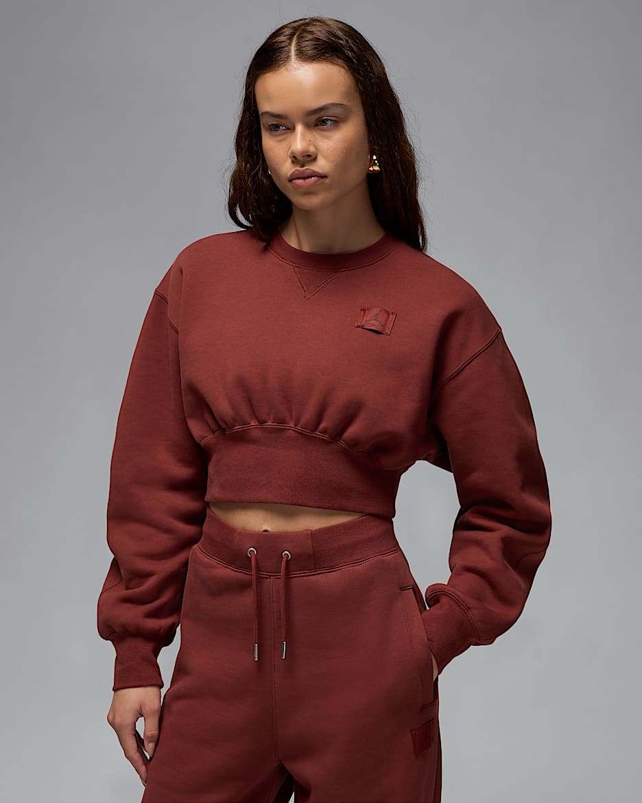 Jordan Flight Fleece Women's Cropped Sweatshirt - Dark Pony