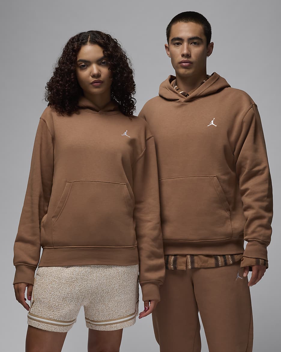 Jordan Brooklyn Fleece Men's Pullover Hoodie - Archaeo Brown/White