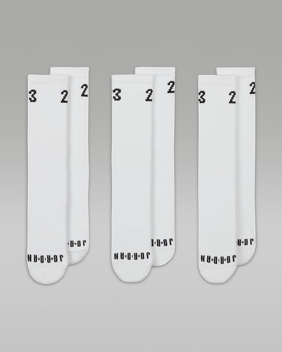 Jordan Essentials sokker (3 par) - Hvit/Svart