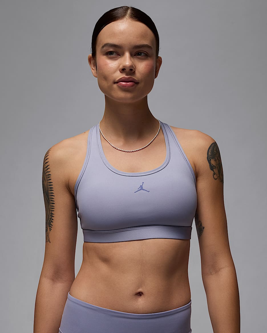 Jordan Sport Women's Medium-Support Padded Jumpman Bra - Indigo Haze/Purple Slate