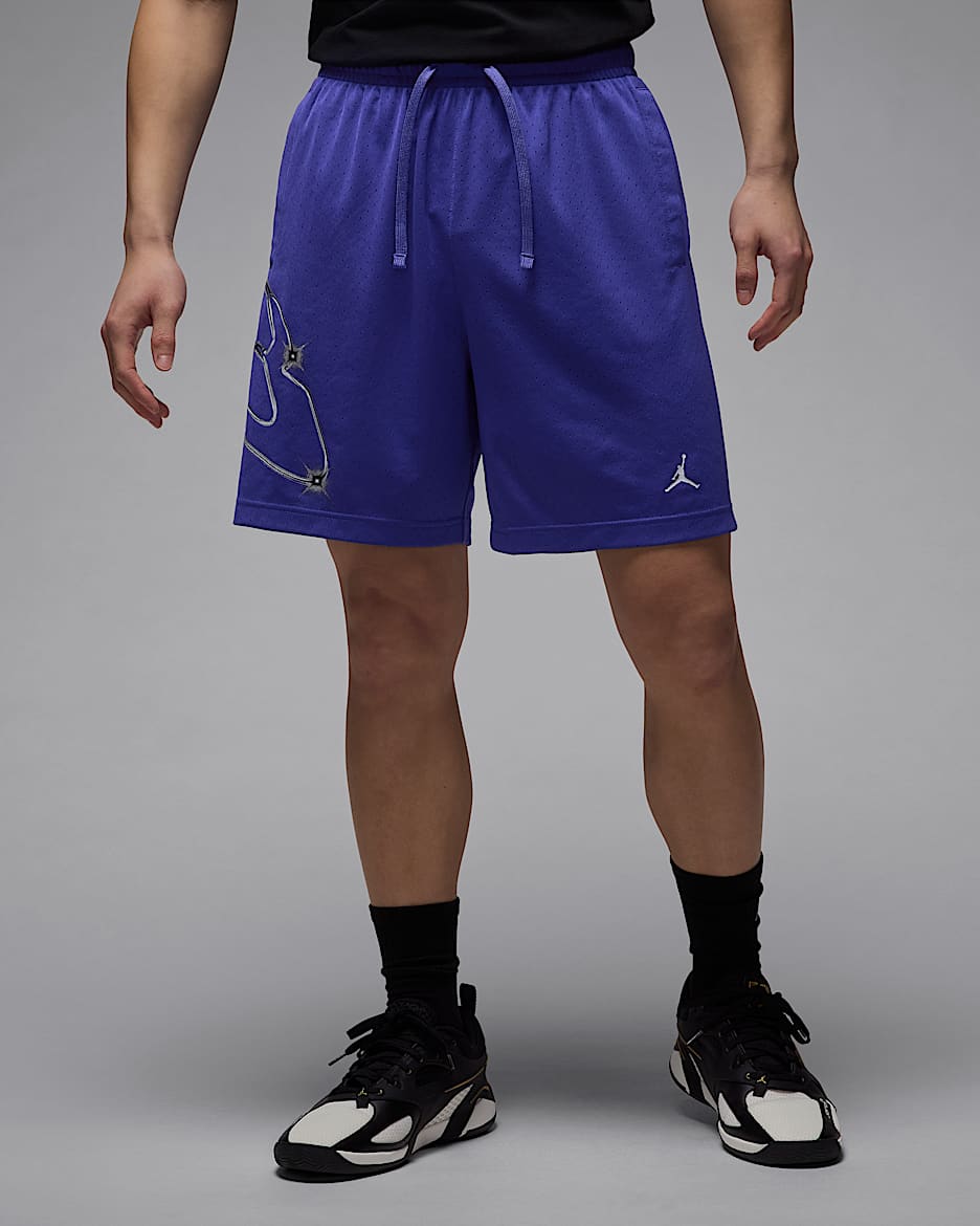 Jordan Sport Men's Dri-FIT Graphic Shorts - Purple Comet/White