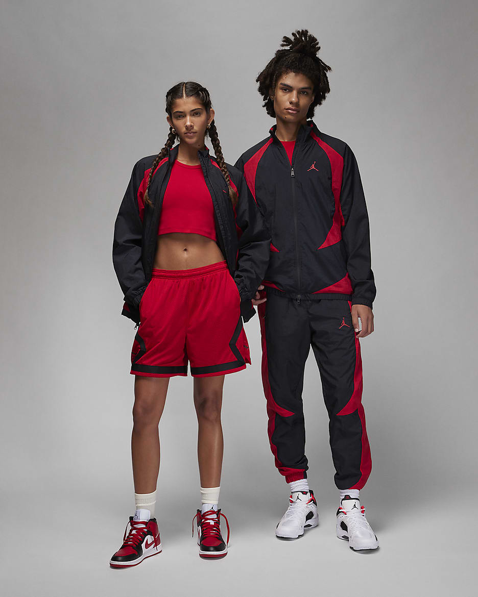 Rozcvičovací bunda Jordan Sport Jam - Černá/Gym Red/Gym Red