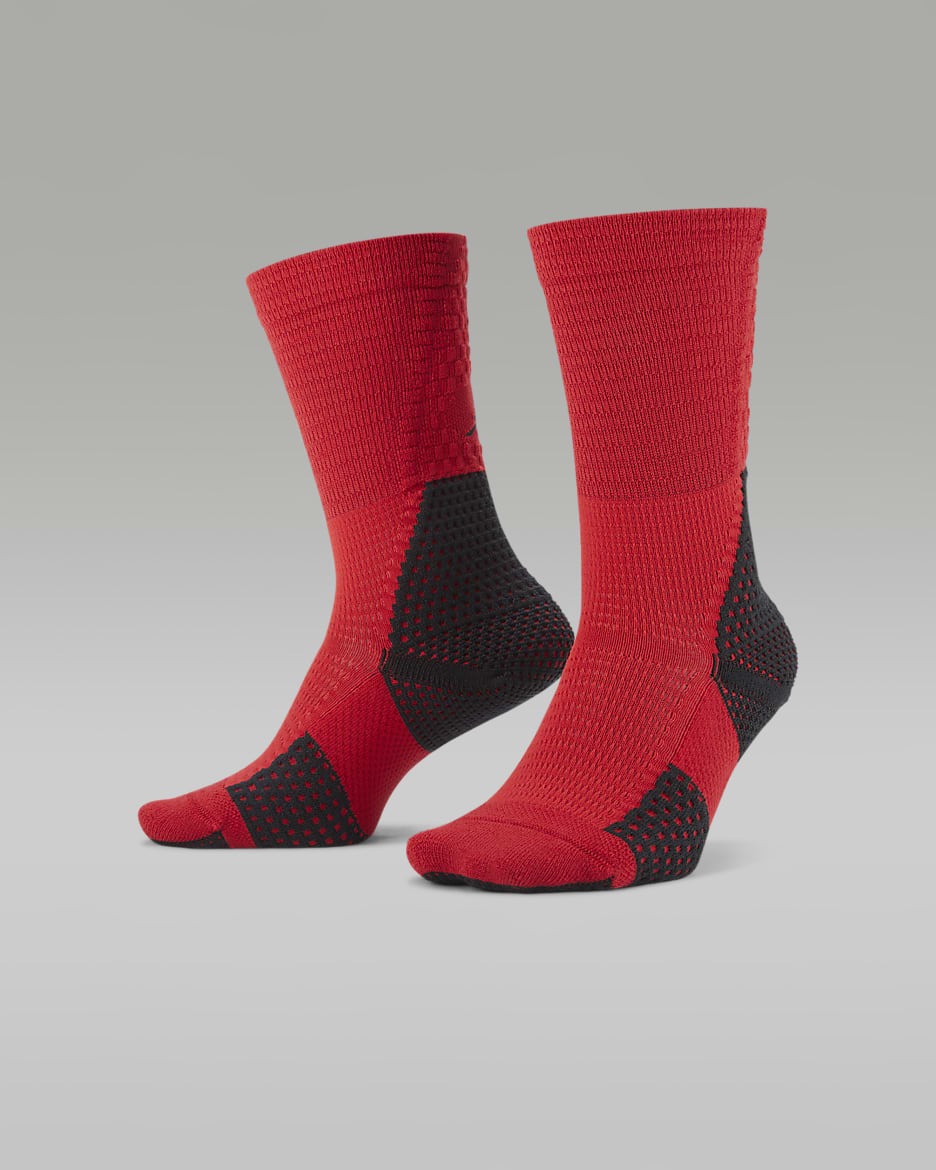 Jordan Unicorn Calcetas Dri-FIT ADV acolchadas (1 par) - Rojo gimnasio/Negro