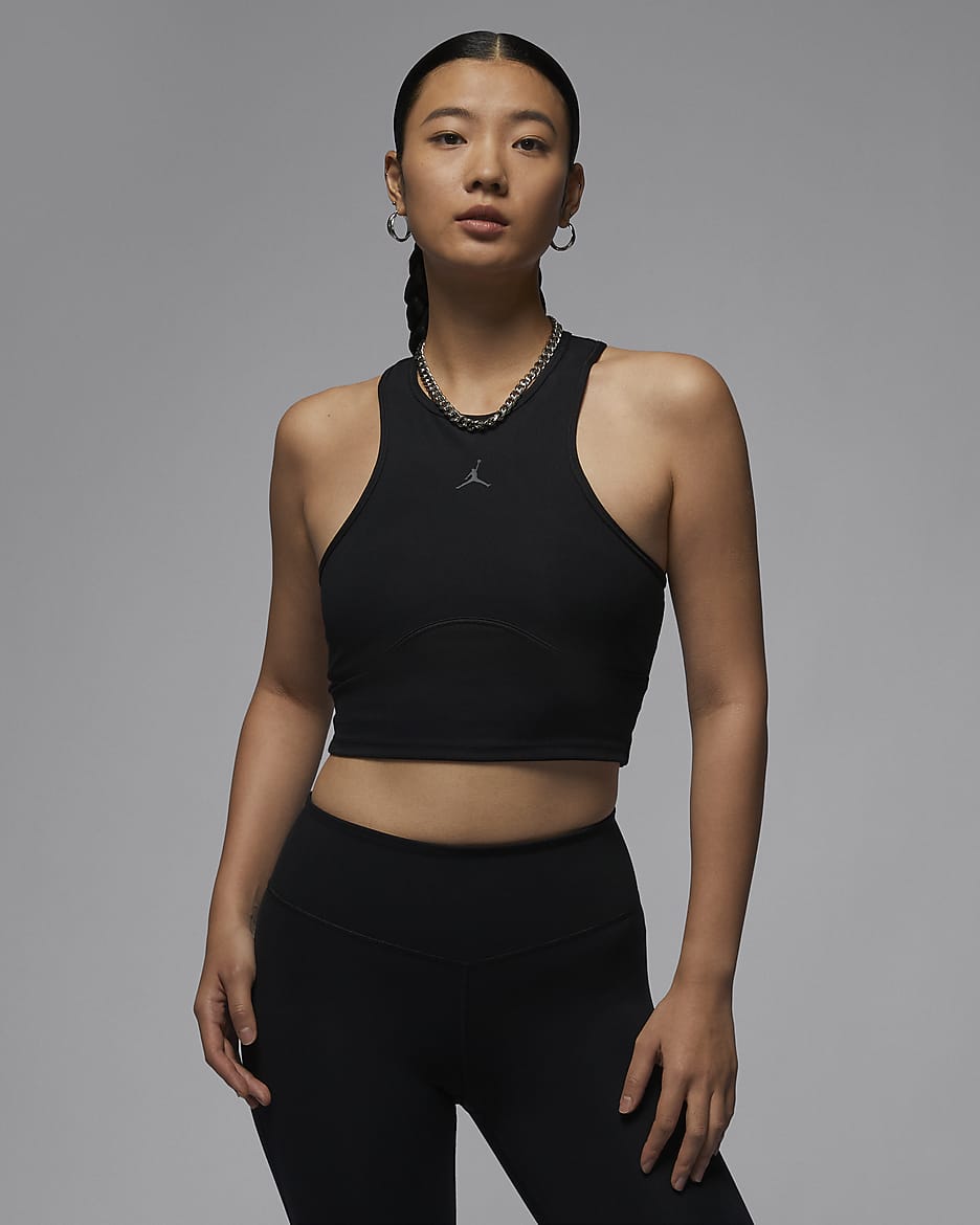 Jordan Sport Women's Body Con Tank Top - Black/Off Noir