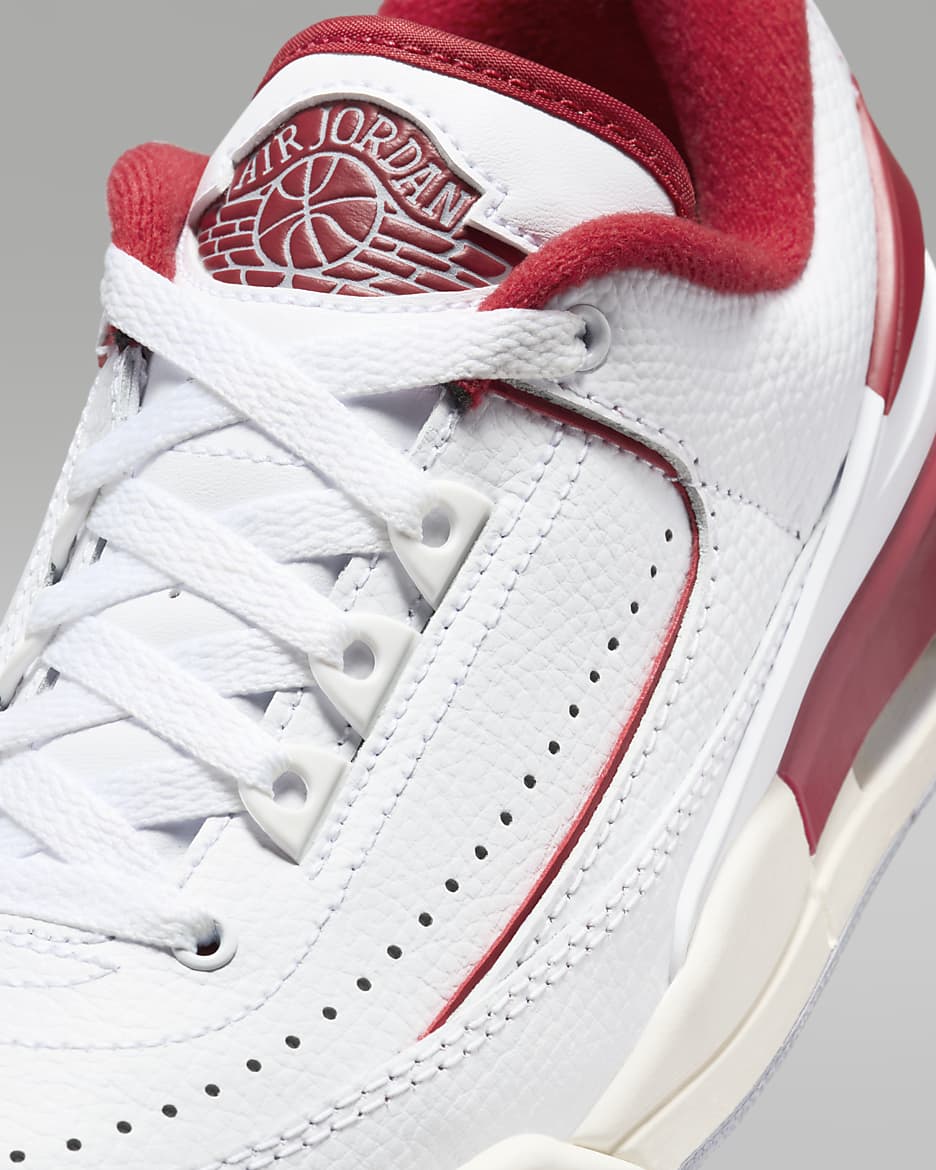 Jordan 2/3 Big Kids' Shoes - White/Sail/Cement Grey/Varsity Red