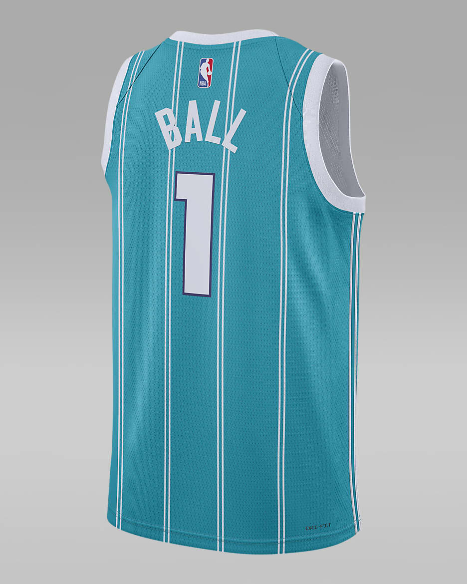 Charlotte Hornets Icon Edition 2022/23 Jordan Dri-FIT NBA Swingman-trøje til mænd - Rapid Teal