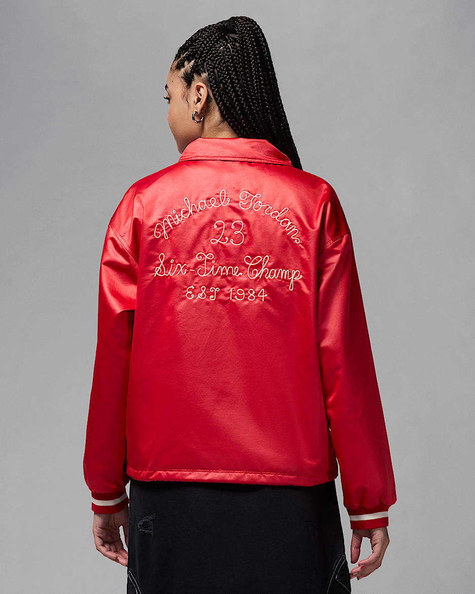 Chamarra de coach para mujer Jordan - Rojo universitario/Vela