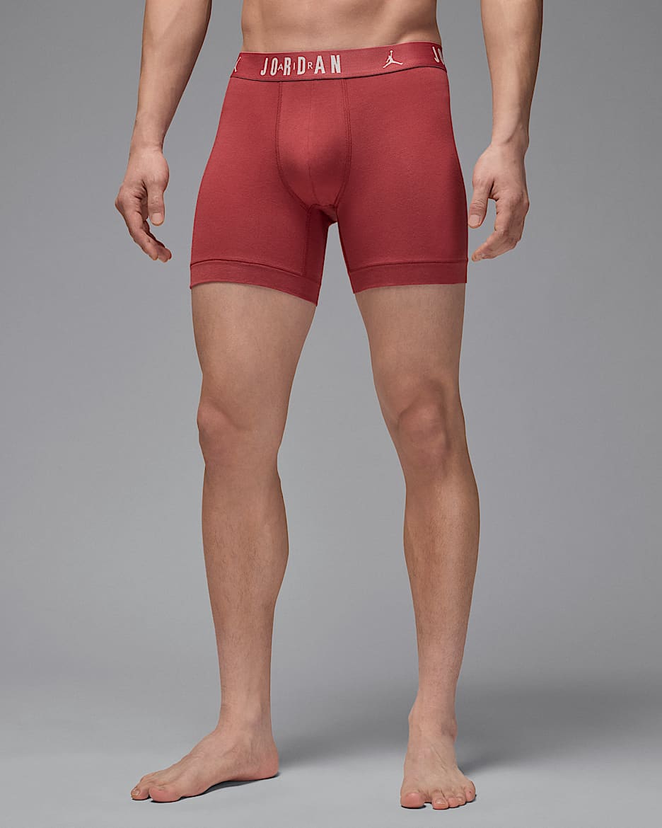Jordan Men's Flight Cotton Core Boxer Briefs (3-Pack) - Canyon Rust