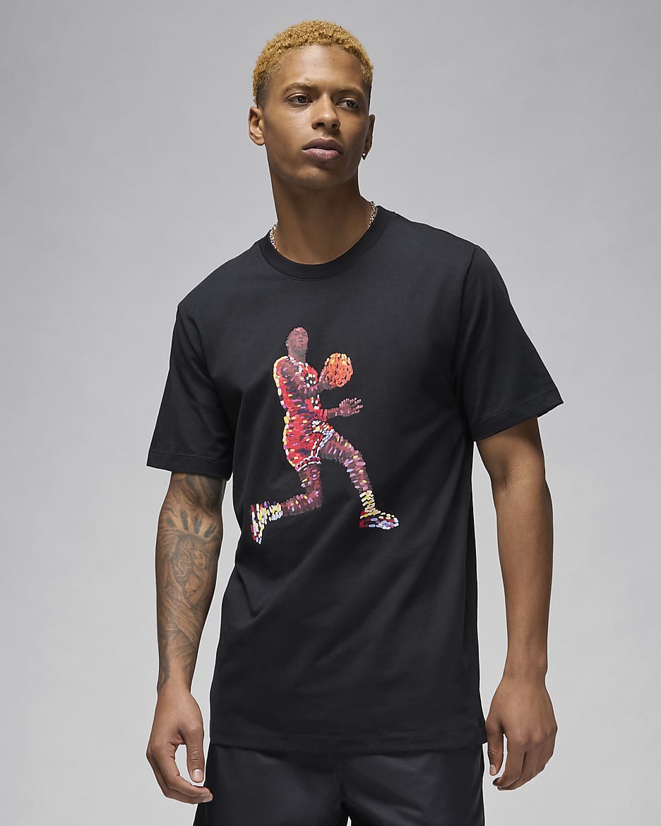 Ανδρικό T-Shirt Jordan Flight Essentials - Μαύρο/Λευκό