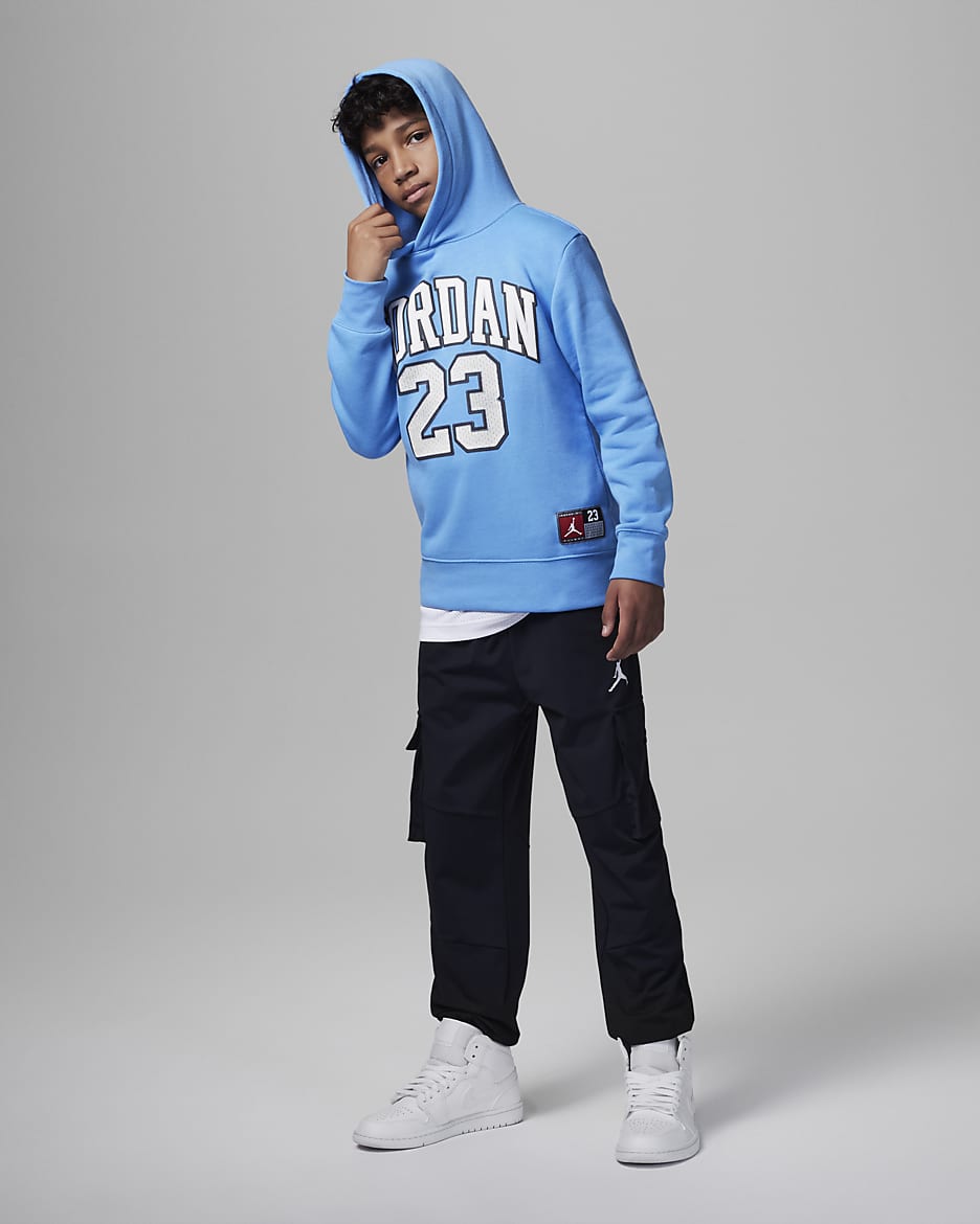 Jordan Fleece Pullover Hoodie Big Kids Hoodie - University Blue