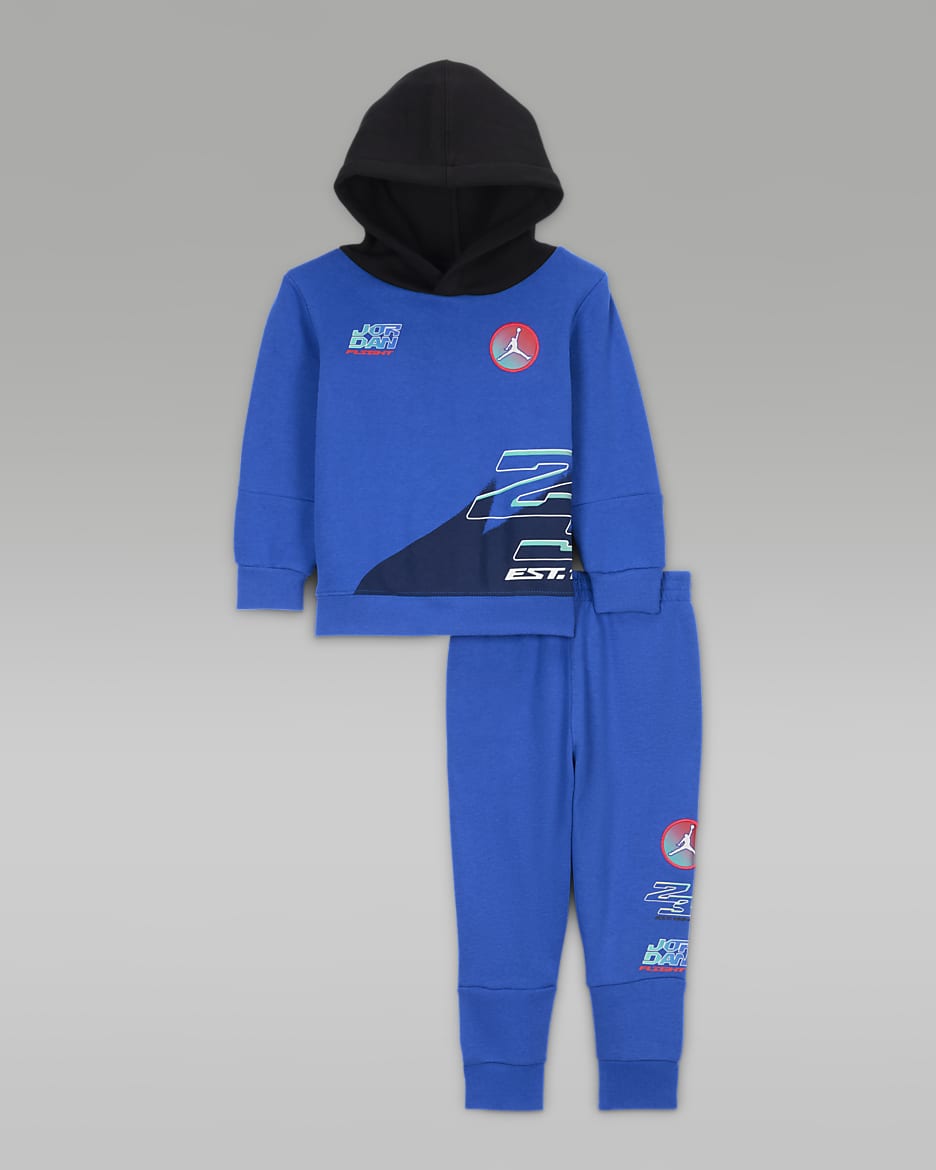Jordan MJ Moto Baby (12-24M) 2-Piece Fleece Pullover Hoodie Set - Hyper Royal