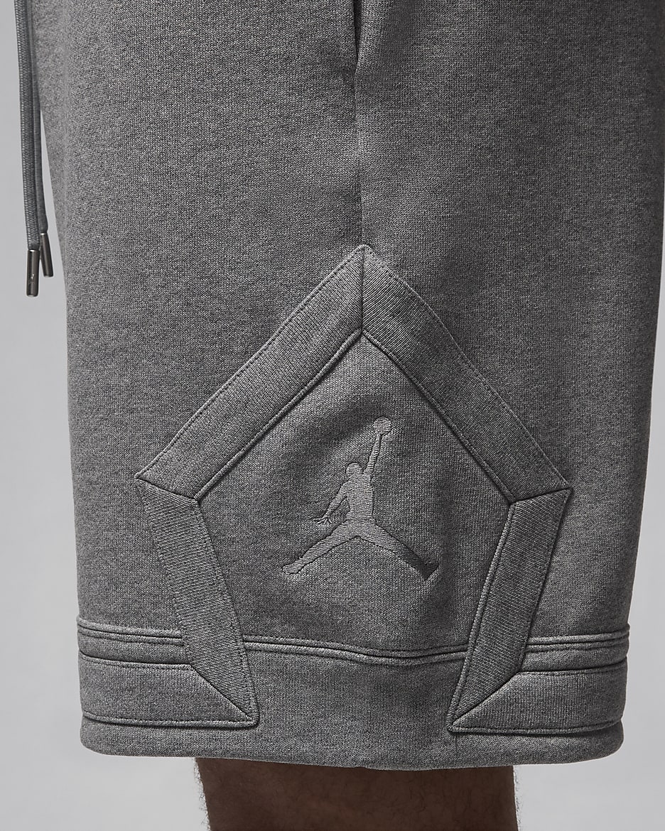 Jordan Flight Fleece Men's Diamond Shorts - Carbon Heather