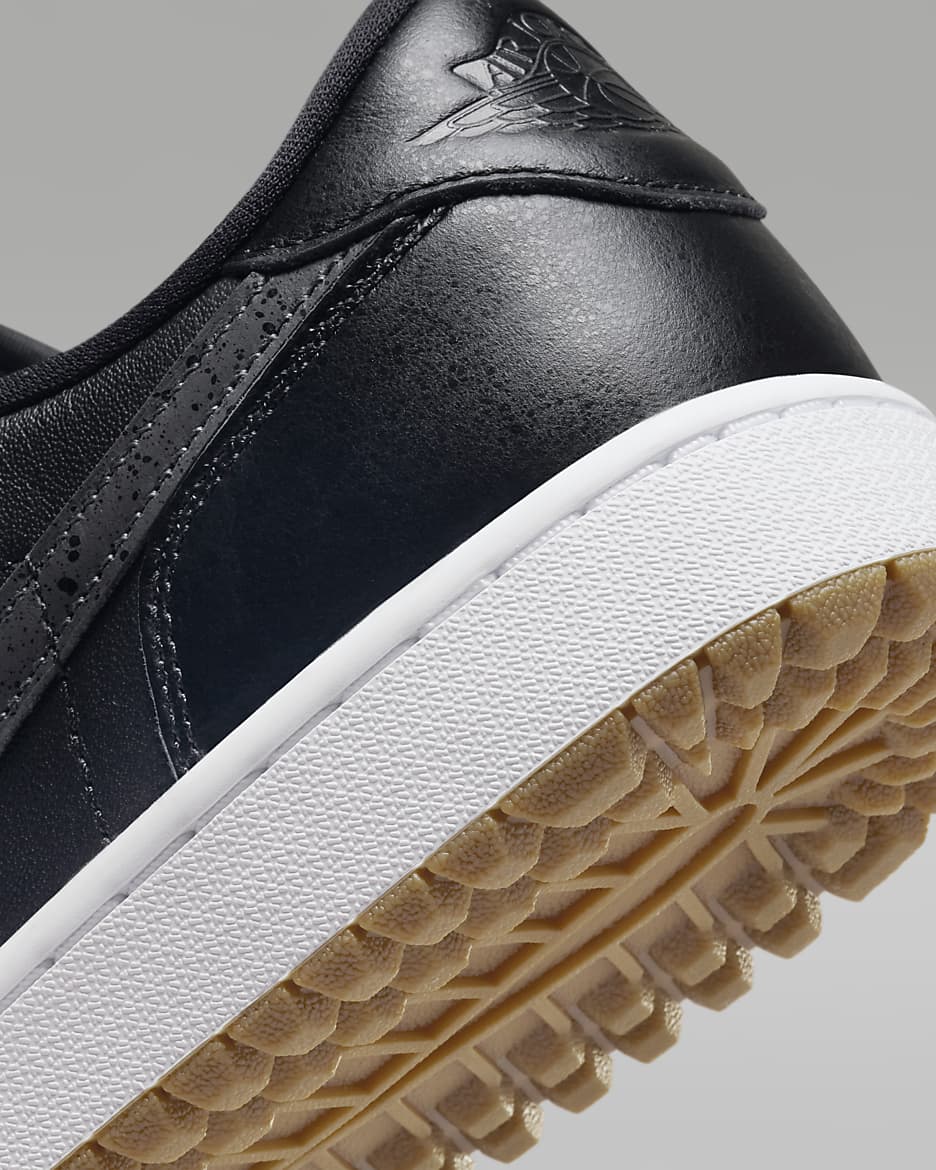 Air Jordan 1 Low G Golf Shoes - Black/Gum Medium Brown/White/Anthracite