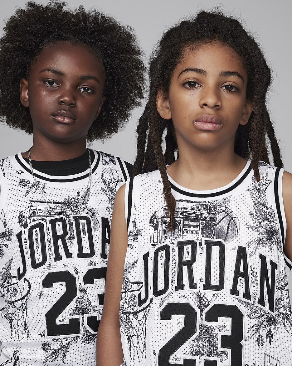 Jersey estampado para niños talla grande Jordan23 - Blanco