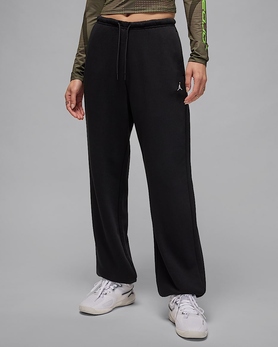 Jordan Sport Crossover Women's Dri-FIT Fleece Pants - Black/White