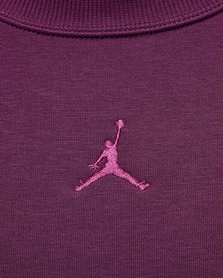 Jordan Brooklyn Fleece Women's Crew-Neck Sweatshirt - Bordeaux/Active Pink