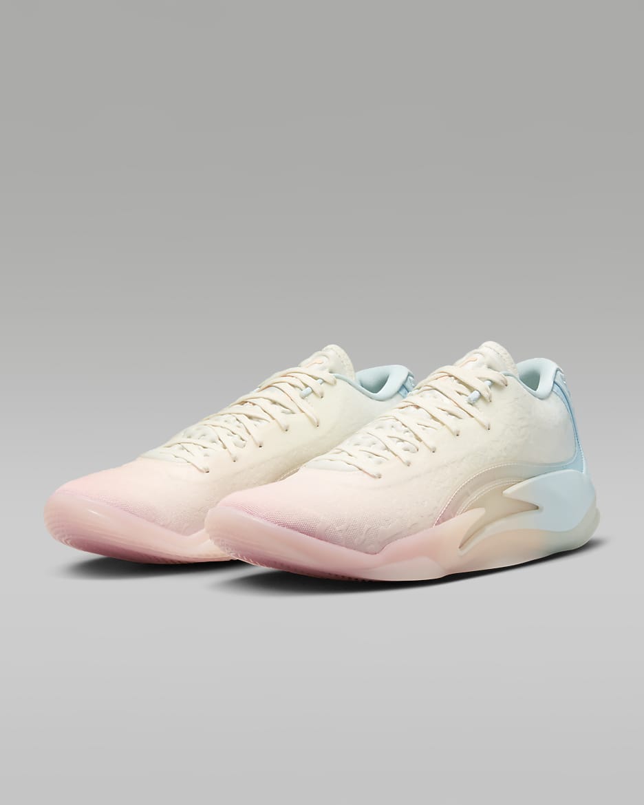 Zion 3 "Rising" Basketball Shoes - Bleached Coral/Pale Ivory/Glacier Blue/Crimson Tint