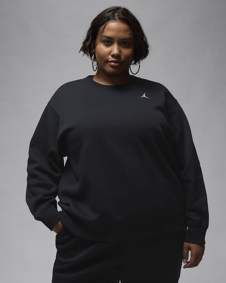 Sweatshirt de gola redonda Jordan Brooklyn Fleece para mulher - Preto/Branco