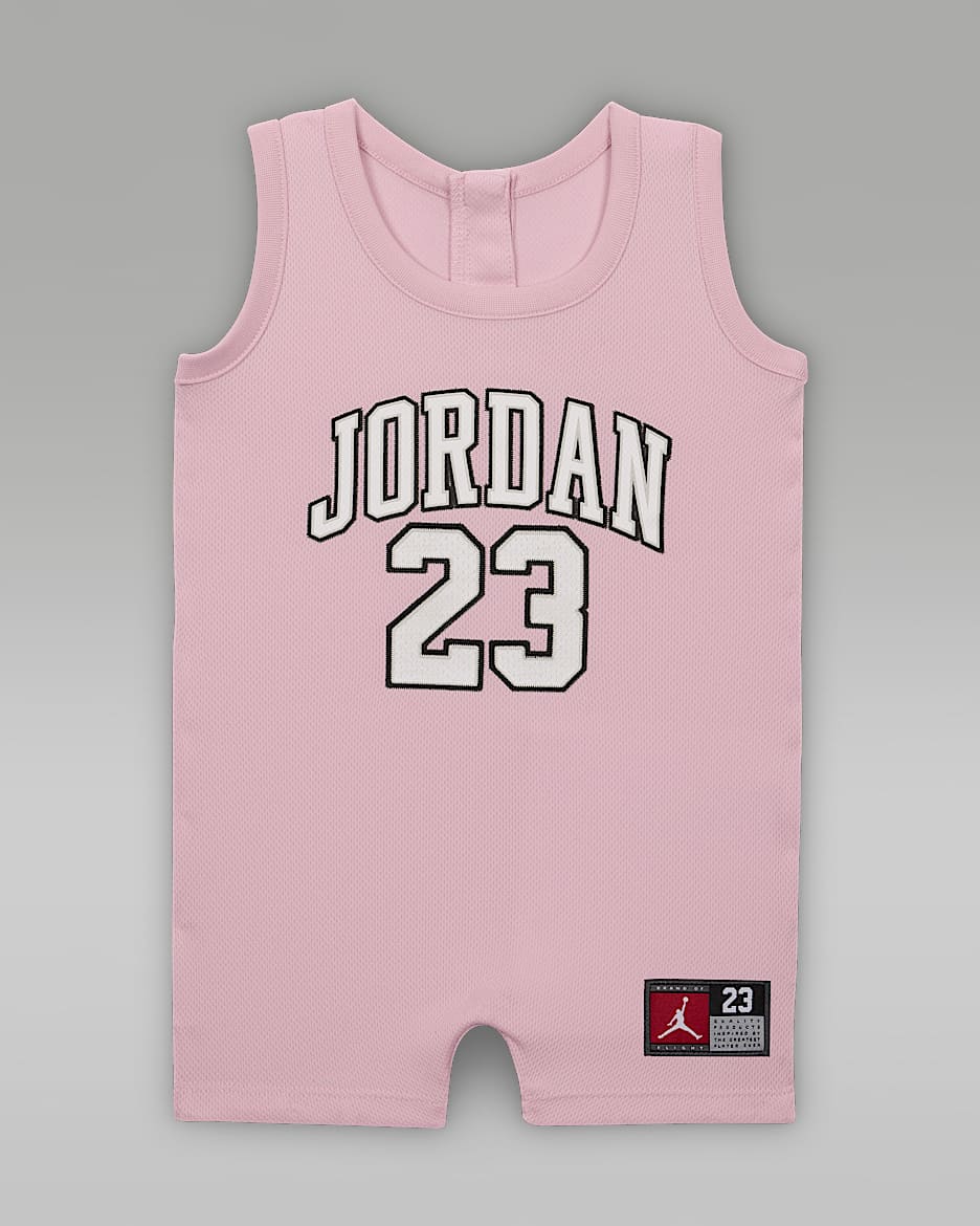 Jordan Baby (0-9M) Jumpman 23 Jersey Romper - Pink Foam