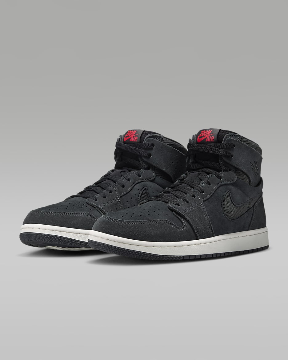 Air Jordan 1 Zoom CMFT 2 Men's Shoes - Black/Siren Red/Off Noir/Anthracite