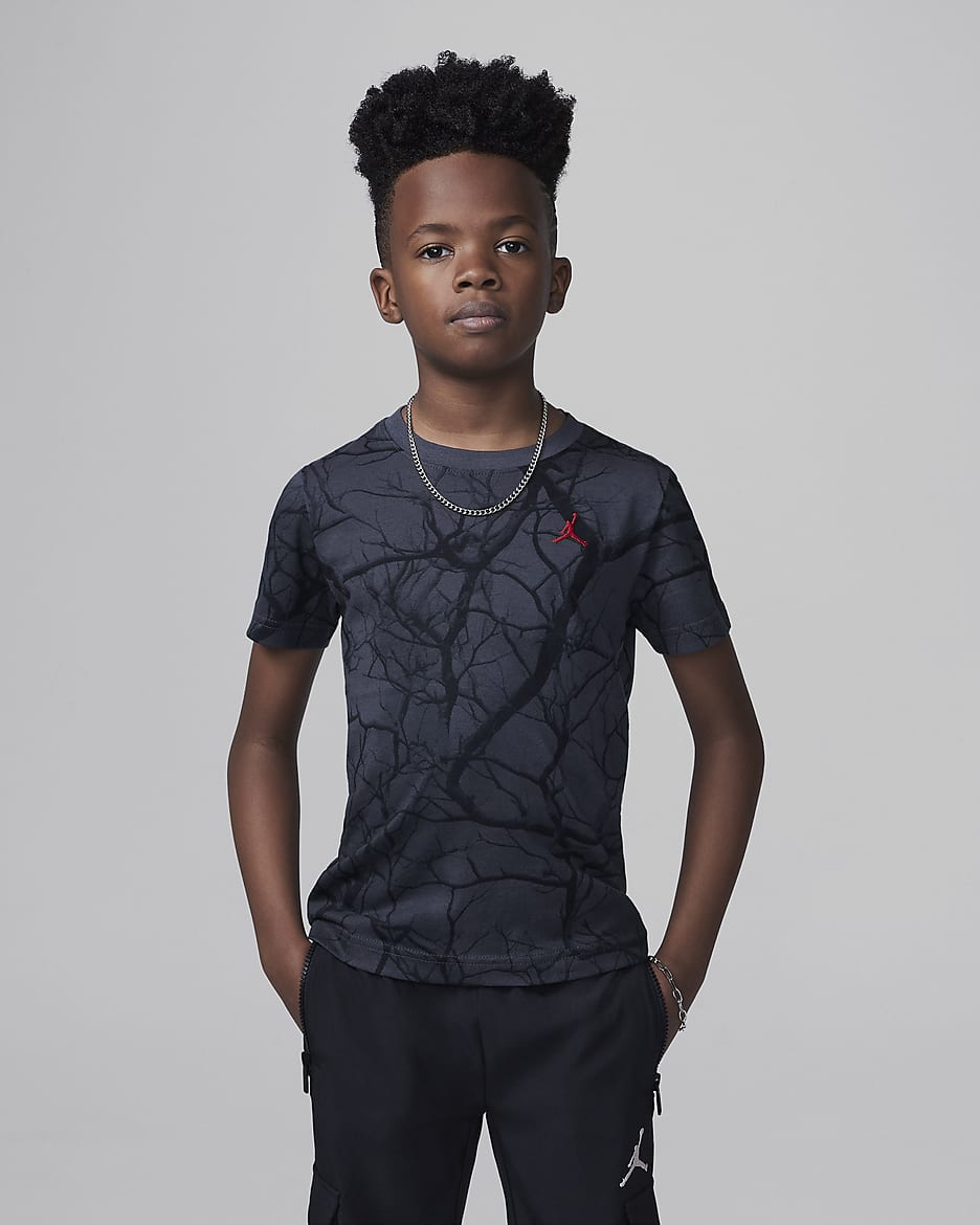 Playera con estampado de árbol genealógico para niños talla pequeña Jordan - Antracita