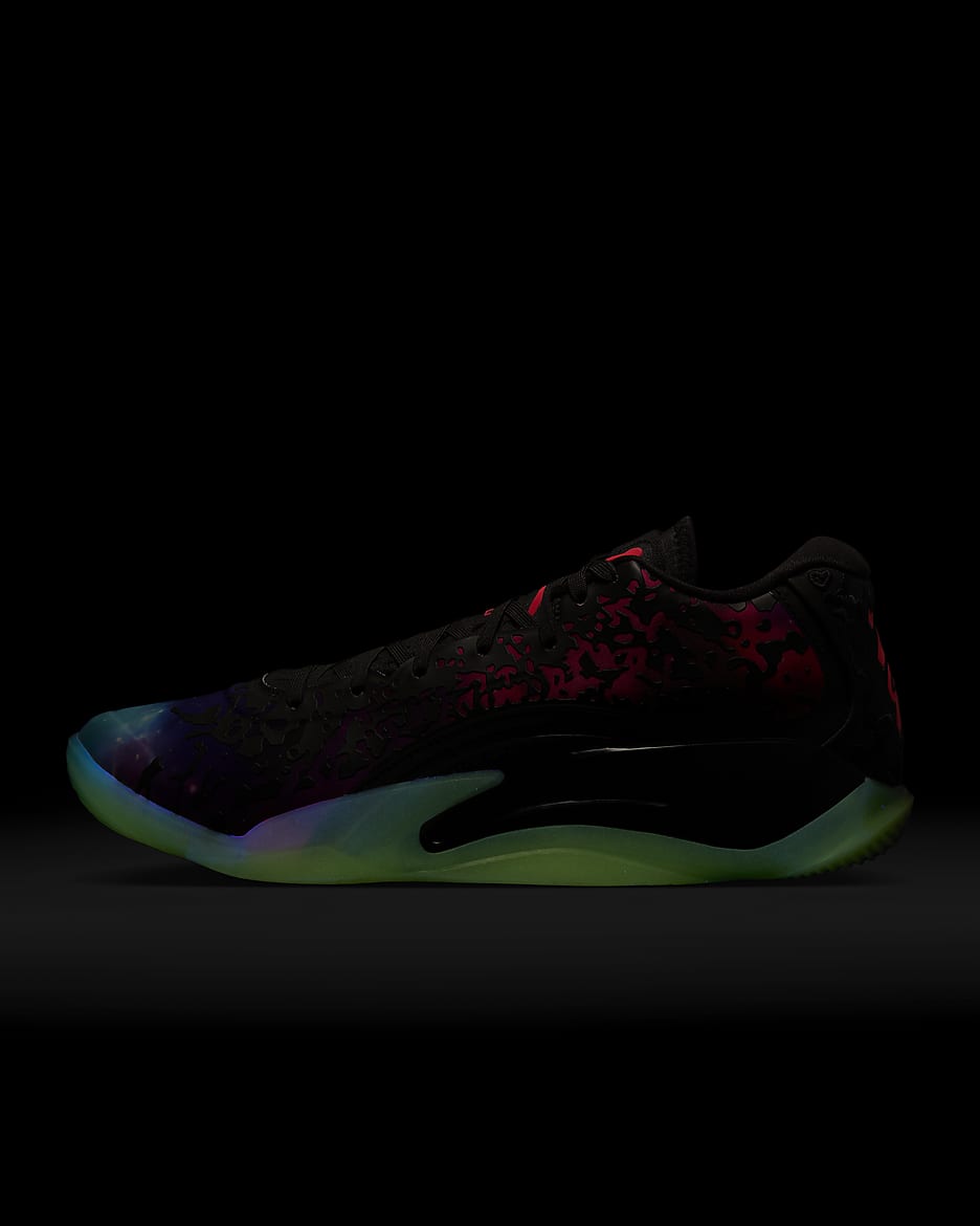 Zion 3 PF Basketball Shoes - Black/Vivid Purple/Barely Volt/Solar Red