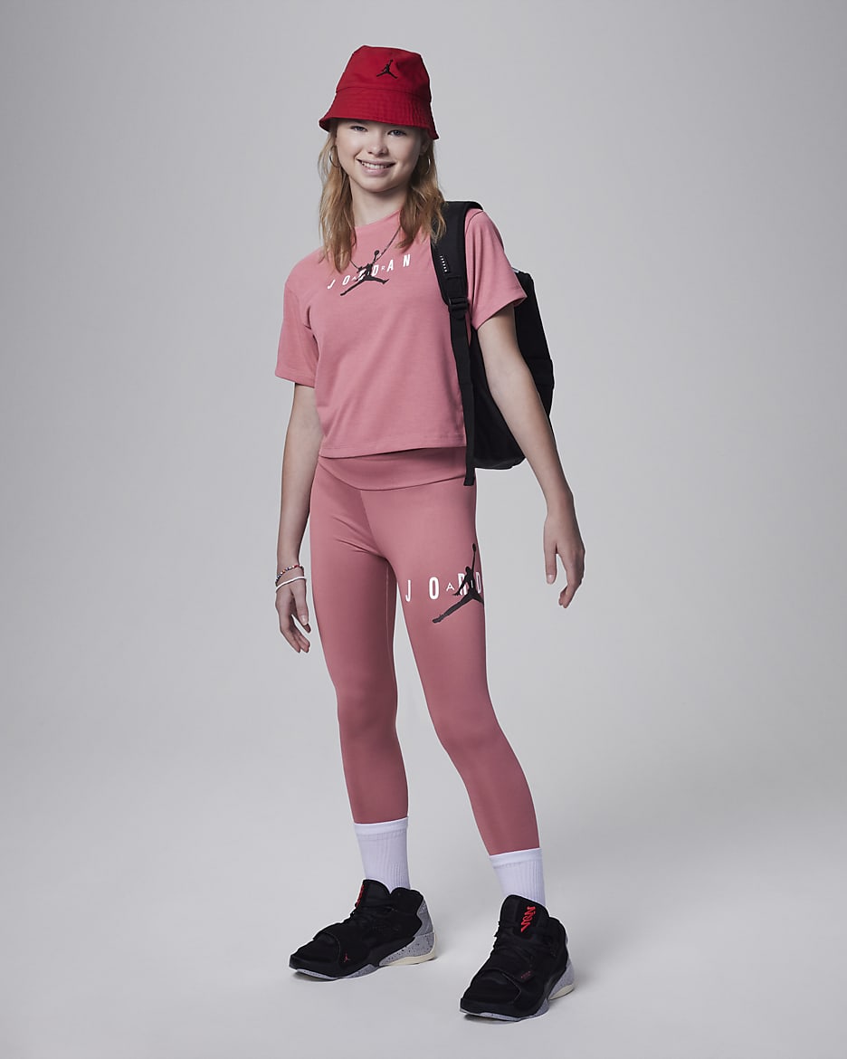 Jordan Older Kids' Jumpman Sustainable Leggings - Desert Berry