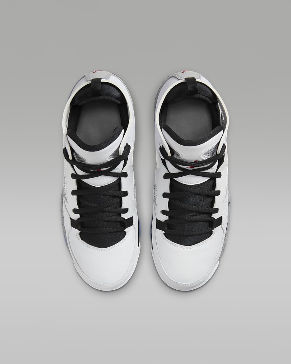 Jordan Flight Club '91 Older Kids' Shoes - White/Black/Metallic Silver/Gym Red