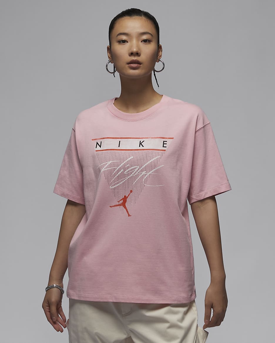 Jordan Flight Heritage Women's Graphic T-Shirt - Pink Glaze/Cosmic Clay