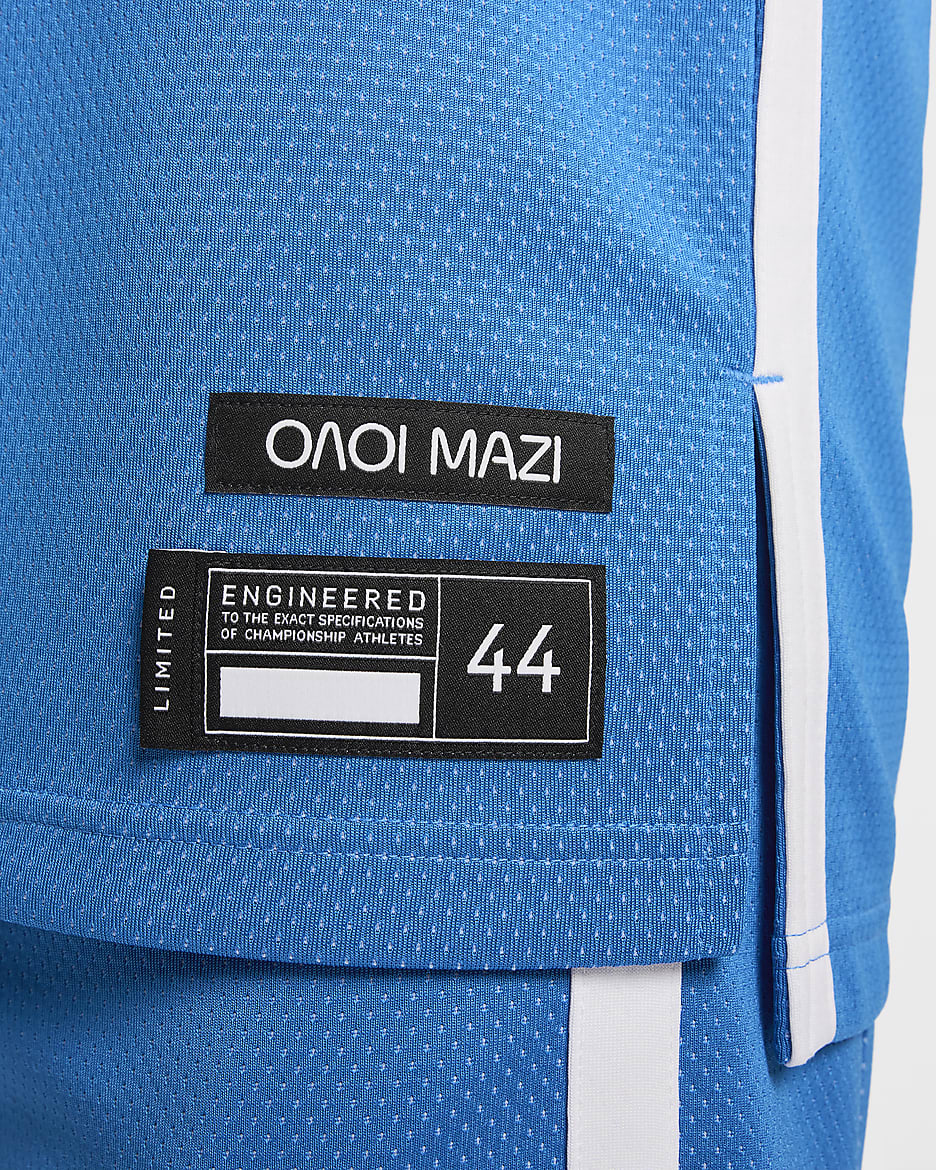 Maglia da basket Nike Grecia Limited da uomo – Road - Light Photo Blue/Bianco