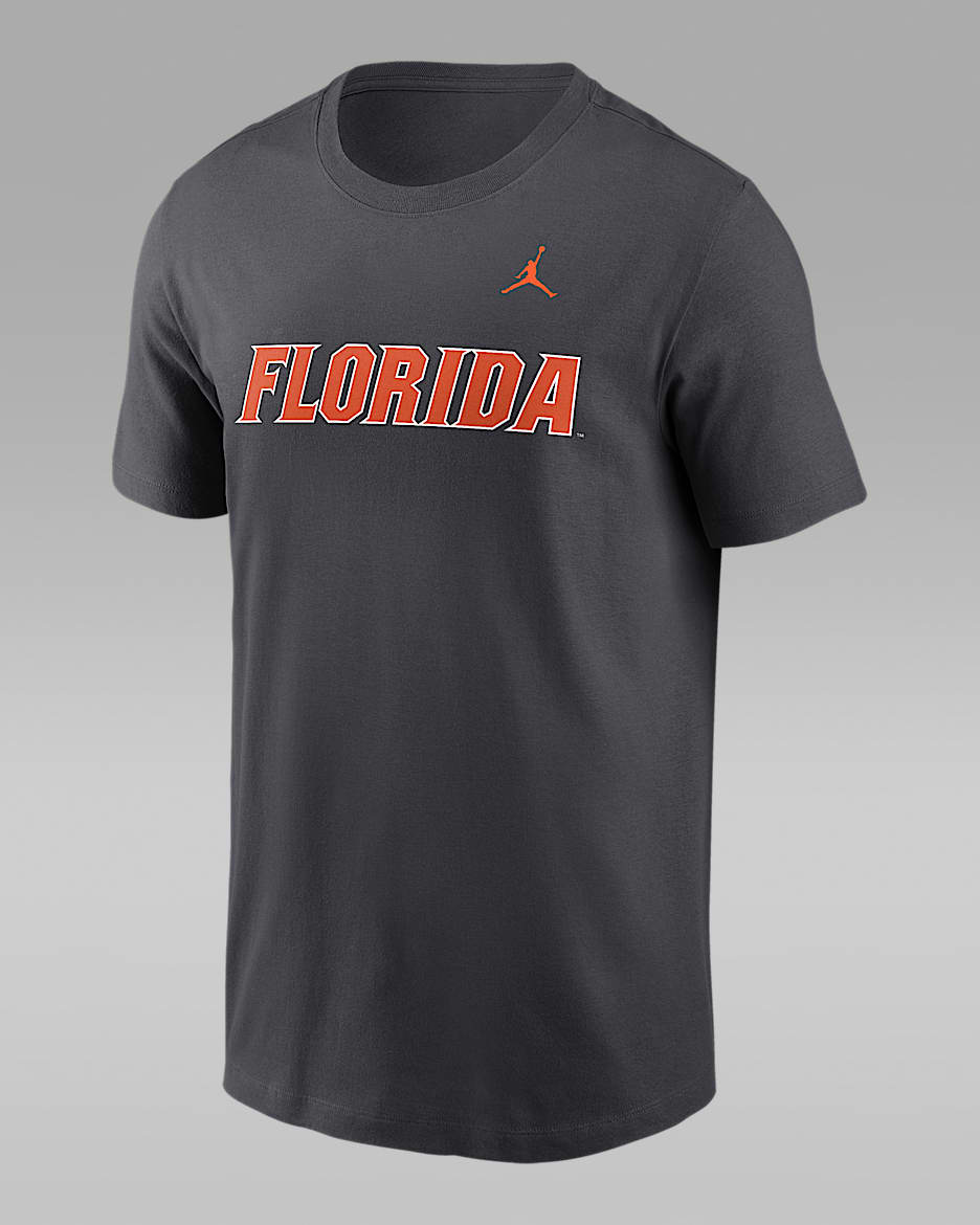 Playera universitaria Nike para hombre Florida Gators Primetime Wordmark - Antracita