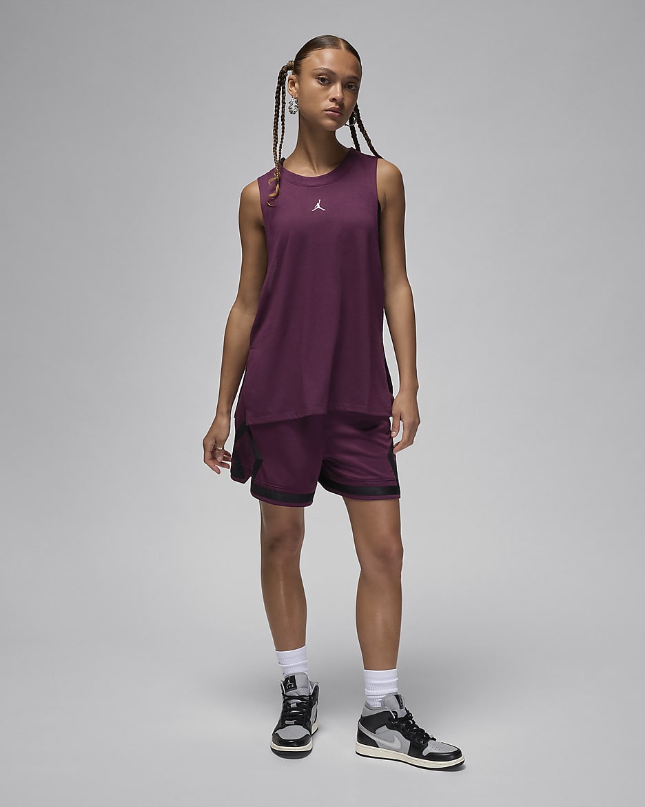 Γυναικείο tank top με ρόμβους Jordan Sport - Bordeaux