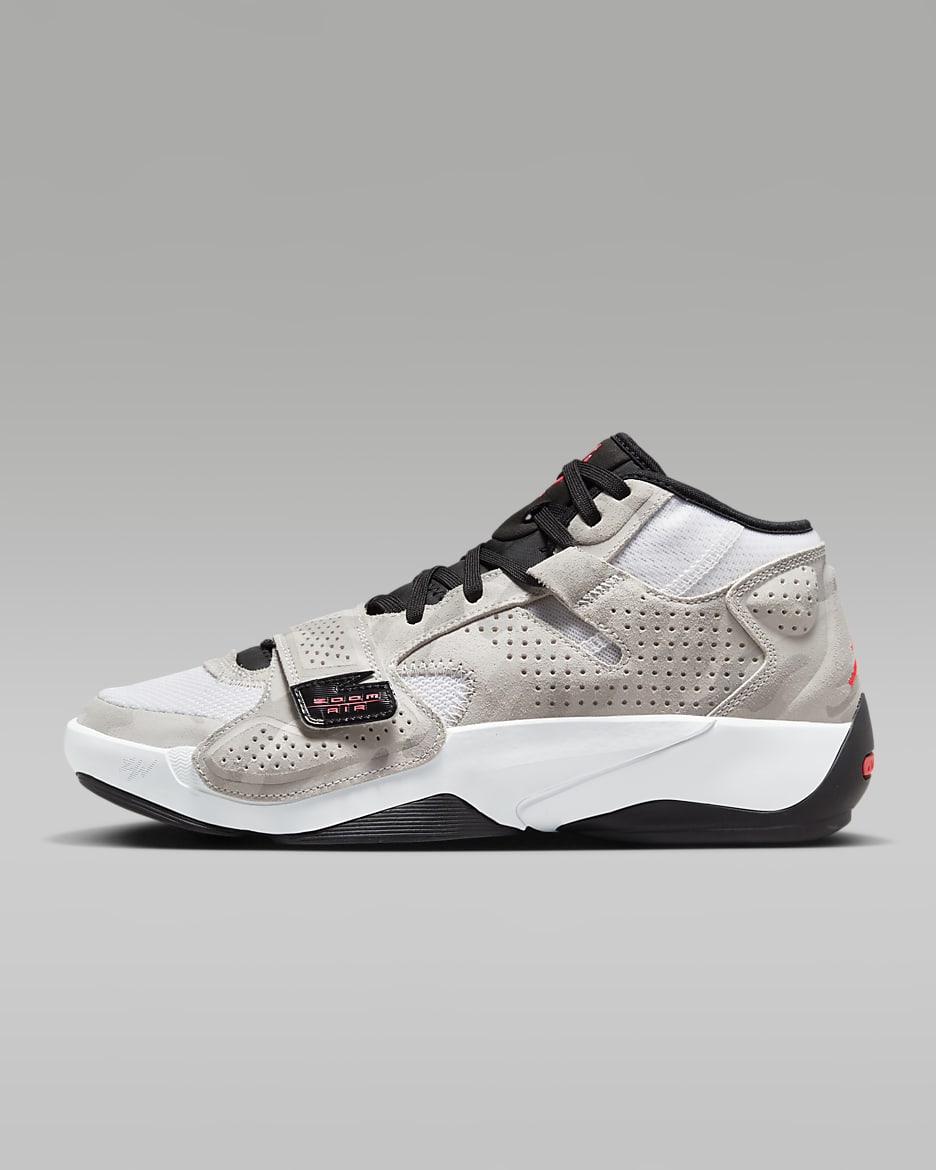 Zion 2 PF Basketball Shoes - White/Black/Photon Dust/Flash Crimson