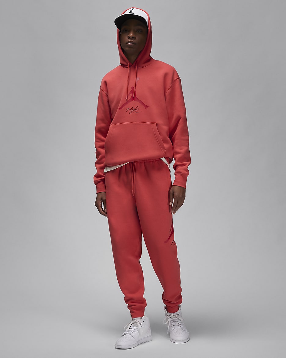 Jordan Essentials Men's Fleece Hoodie - Lobster/Gym Red