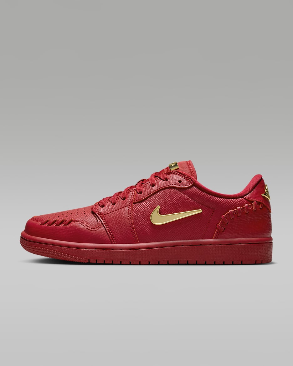 Tenis para mujer Air Jordan 1 Low Method of Make - Rojo gimnasio/Oro metalizado