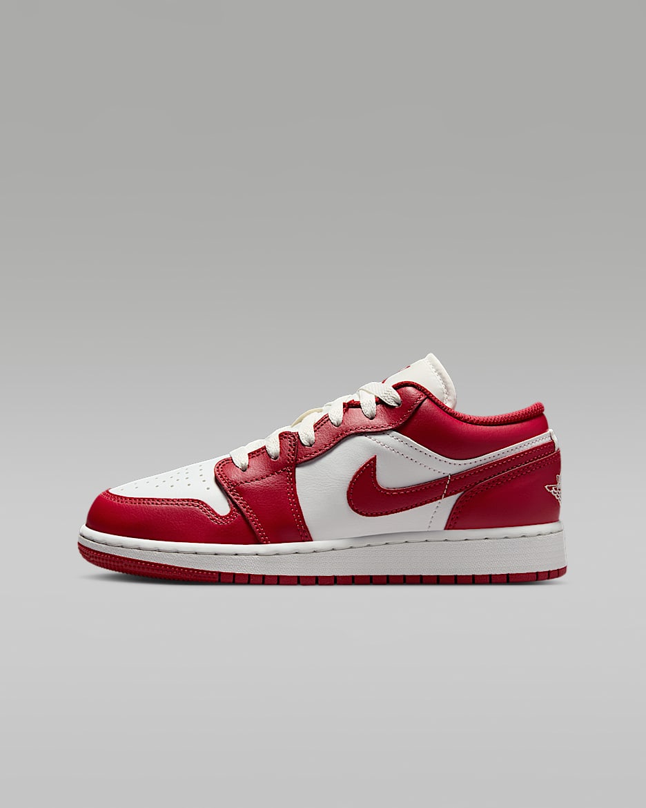 Air Jordan 1 Low Kinderschoen - Summit White/Summit White/Varsity Red