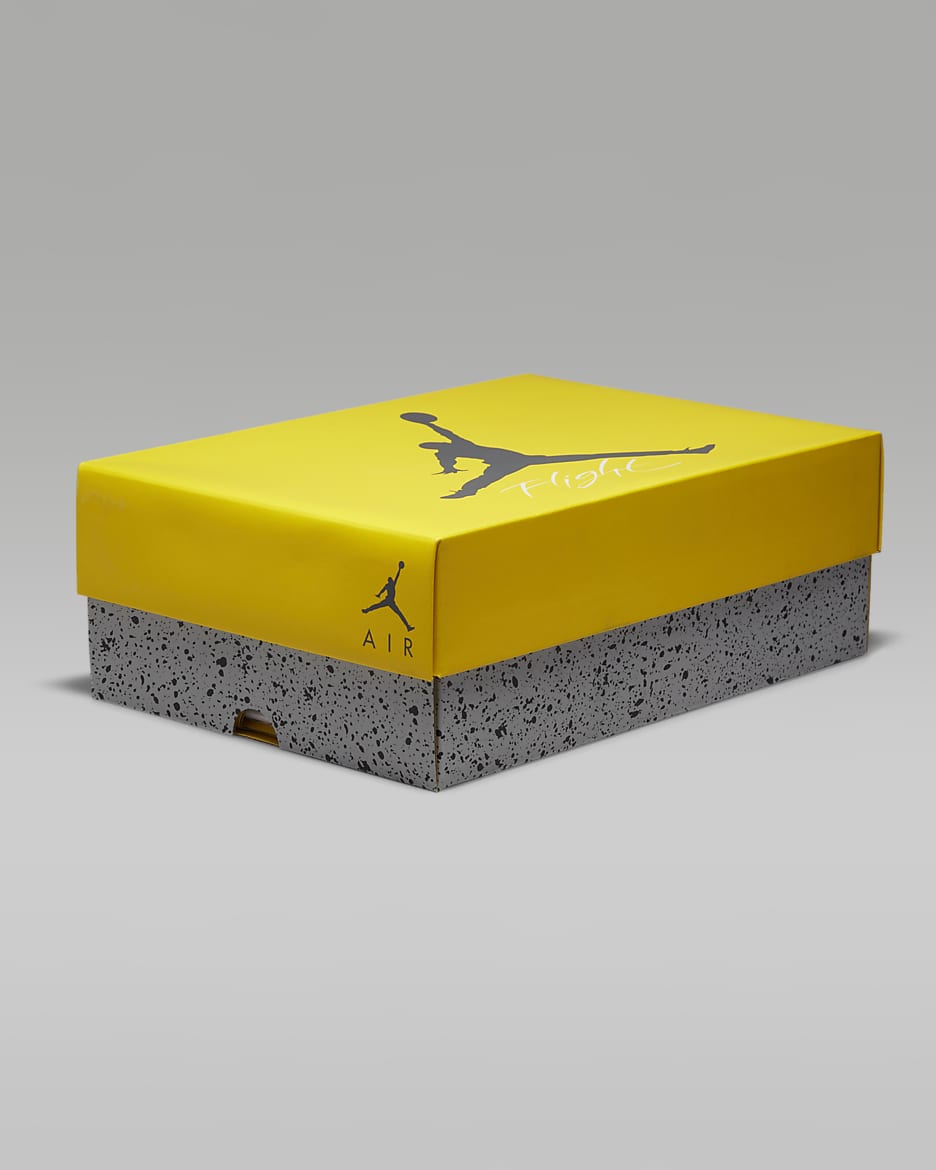 Air Jordan 4 Retro Men's Shoes - Tour Yellow/White/Dark Blue Grey