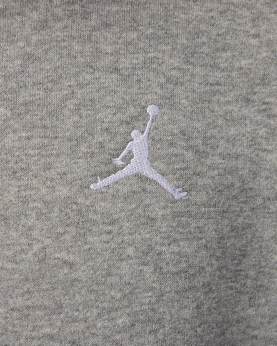 Jordan Brooklyn Fleece hettegenser til dame - Dark Grey Heather/Hvit