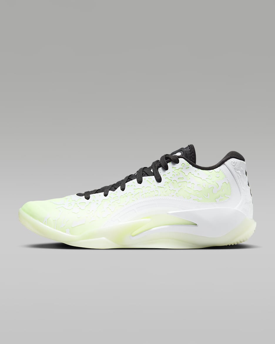 Zion 3 Basketball Shoes - White/Black/Barely Volt/White