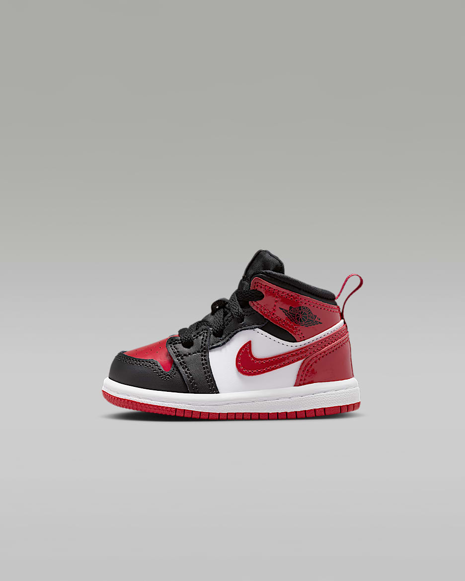 Jordan 1 Mid SE Baby/Toddler Shoes - Black/White/Varsity Red