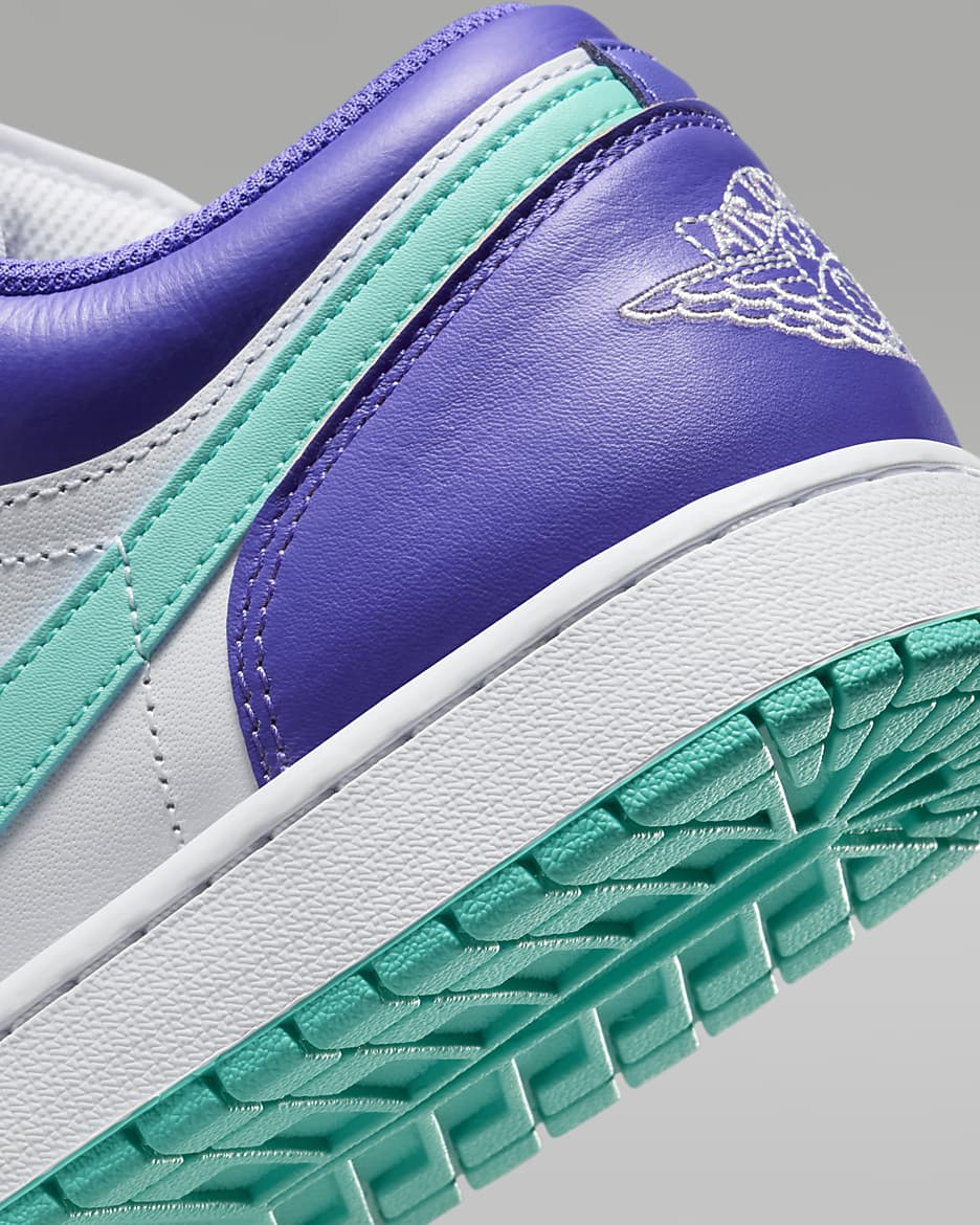 Air Jordan 1 Low SE Men's Shoes - Psychic Purple/White/Cone/Hyper Jade