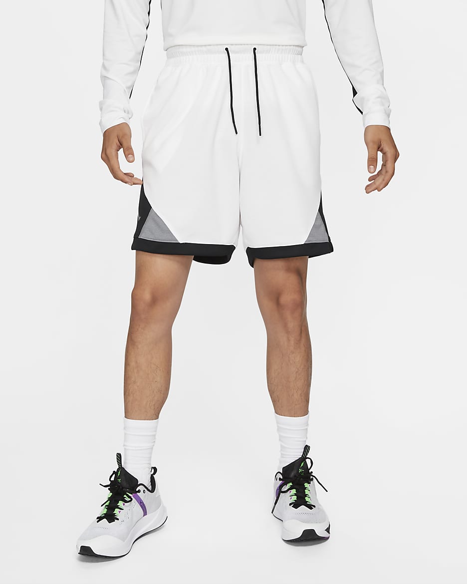 Jordan Dri-FIT Air Men's Diamond Shorts - White/Black/Smoke Grey/Smoke Grey