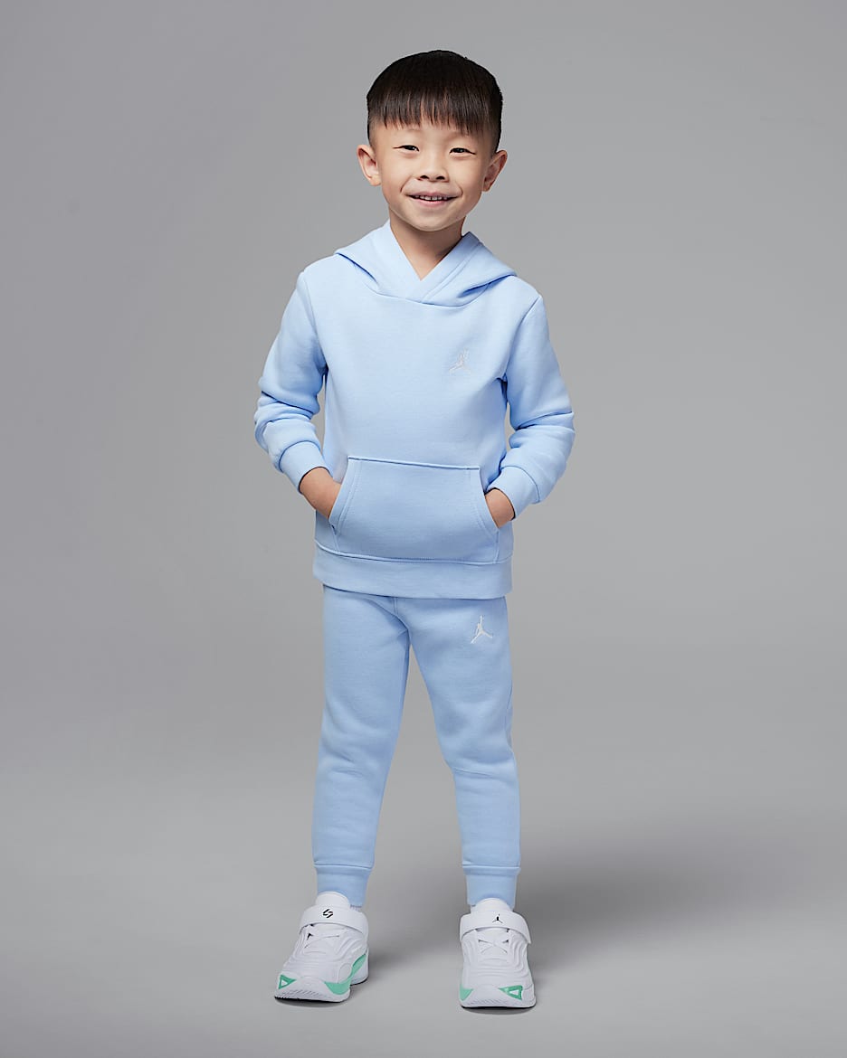 Conjunto de sudadera con gorro sin cierre de 2 piezas infantil Jordan MJ Brooklyn Fleece - Azul hidrógeno