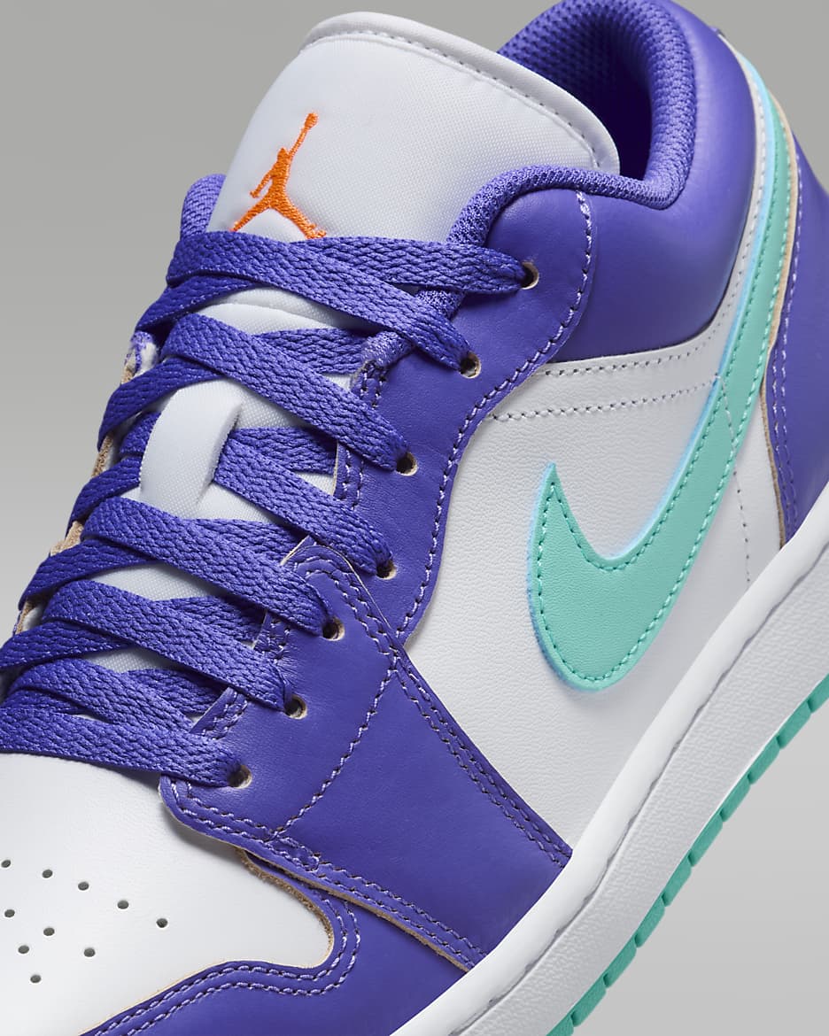 Air Jordan 1 Low SE Men's Shoes - Psychic Purple/White/Cone/Hyper Jade