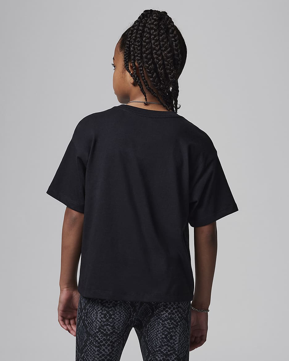 Jordan MJ Brooklyn Essentials Big Kids' T-Shirt - Black