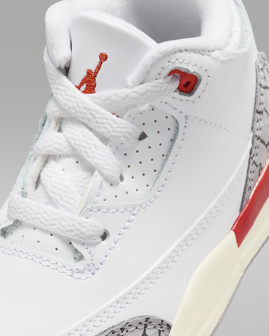 Jordan 3 Retro 嬰幼兒鞋款 - 白色/Sail/Cement Grey/Cosmic Clay